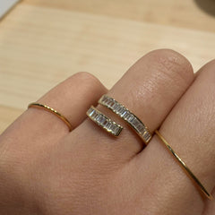 Mona Double Wrap Baguette Twist Statement Ring