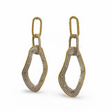 Noellery Antique Chain Linked Sparkle Statement Earrings