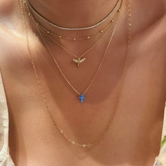 Opaline Cross Necklace