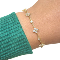 Ally Mini Flora Cluster Bezel Station Bracelet