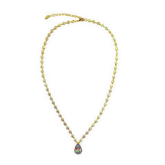 Teardrop Bezel Tennis Necklace