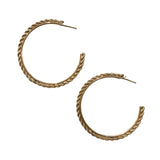 Gold Filled Rope Twist Hoops