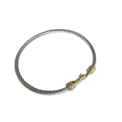 Dyana Thin Cable Twist Hook Bracelet