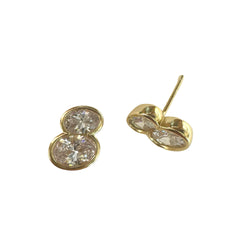 Seth Duo Oval Bezel Studs