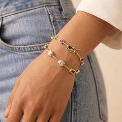 Bailey Geometric Rainbow Bezel 7” Tennis Bracelet (Copy)