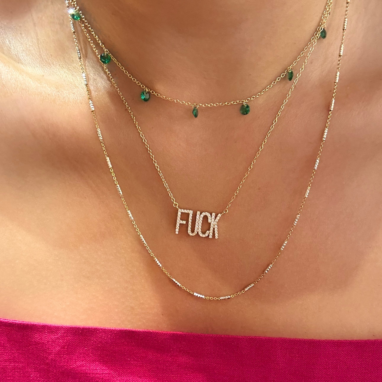 Sterling Silver Fuck Necklace – Noellery