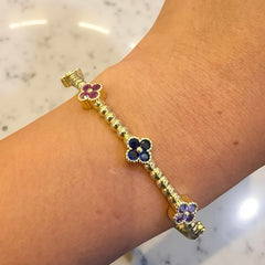 Flora Beaded Clasp Bangle