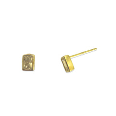 Barbara Mini Rectangle Bezel Studs
