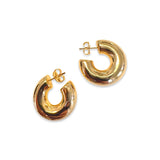 Gold Filled Hollow Puff Open Hoops