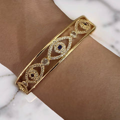 Evil Eye Bangle Cuff