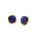 Felice Square Sapphire Earrings