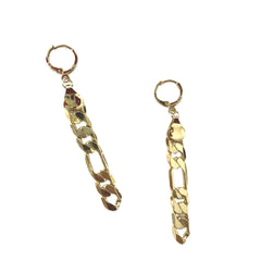 Gold Filled Huggie Figaro Chain Charm
