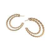Gold Filled Double Chain Hoops