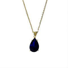 Teardrop Birthstone Necklace