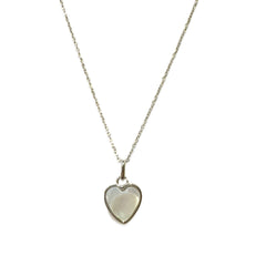 Vera Heart Mother of Pearl Bezel Necklace