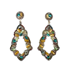 Payton Antique Sparkle Teardrop Applique Earrings