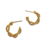 Gold Filled Rope Twist Hoops