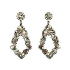 Payton Antique Sparkle Teardrop Applique Earrings