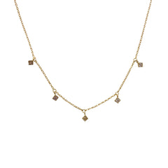 Kerry Multi Diamond Dangling Necklace