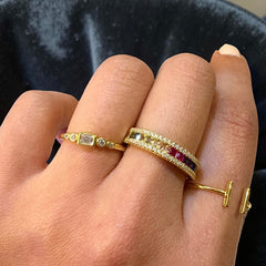 Thick Baguette Bezel Ring