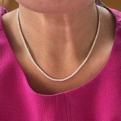 Amy Brass Tennis Necklace