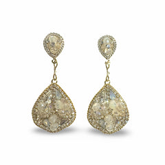 Noellery Snow White Antique Sparkle Statement Earrings