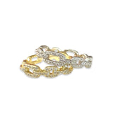 Noelia Pave Chain Link Ring