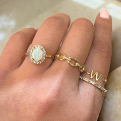 Noelia Baguette Pattern Ring
