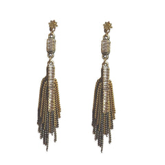 Bora Metal Tassel Statement Earrings