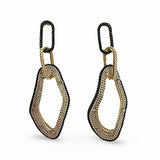 Noellery Antique Chain Linked Sparkle Statement Earrings