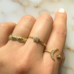 Amy Flower Birthstone Ring