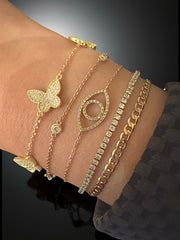 Butterfly Family Charm Bracelet