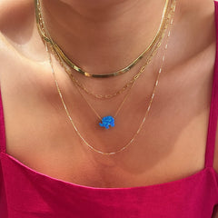 Opal Large Elephant Necklace