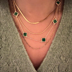 Noellery Gemstone 6 Station Flora Necklace