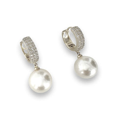 Carrie Pearl Pave Huggies