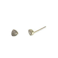 Amy Bezel Puff Triangle Earrings