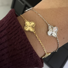 Ridged Flora Station Bracelet