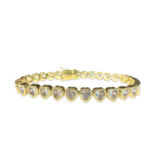 Heart Bezel 7” Tennis Bracelet