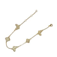 Butterfly and Flora Mother of Pearl Bracelet
