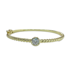 Claire Bezel Bangle Cuff Bracelet