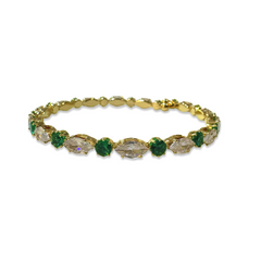 Noellery Birthstone Cluster Bangle Bracelet