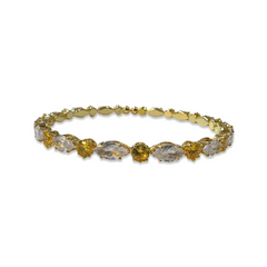 Noellery Birthstone Cluster Bangle Bracelet