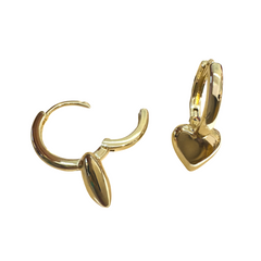 Gold Filled Heart Huggies