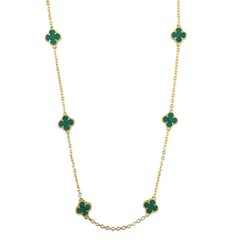 Gold Filled Mini Flora Gemstone Station Necklace