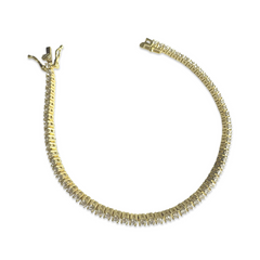 Amy Brass Tennis Bracelet
