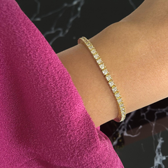 Amy Brass Tennis Bracelet