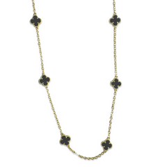 Gold Filled Mini Flora Gemstone Station Necklace