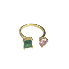 Adriene Color Duo Adjustable Cocktail Ring