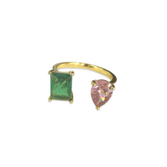 Adriene Color Duo Adjustable Cocktail Ring