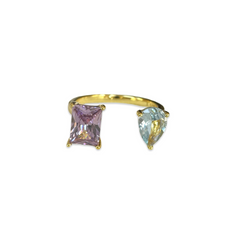 Adriene Color Duo Adjustable Cocktail Ring